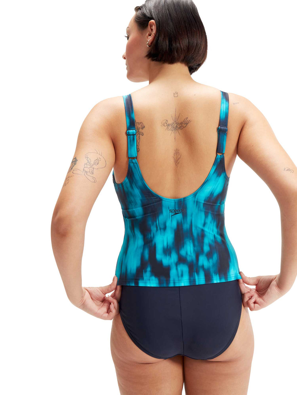 SPEEDO Цял бански WOMENS SHAPING CONTOURECLIPSE PRINTED