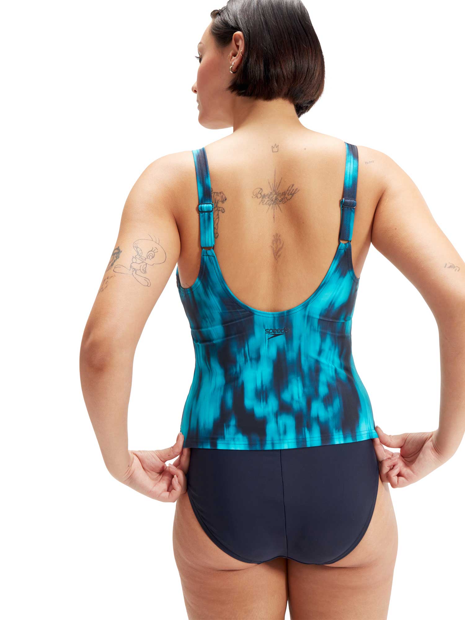 SPEEDO Цял бански WOMENS SHAPING CONTOURECLIPSE PRINTED