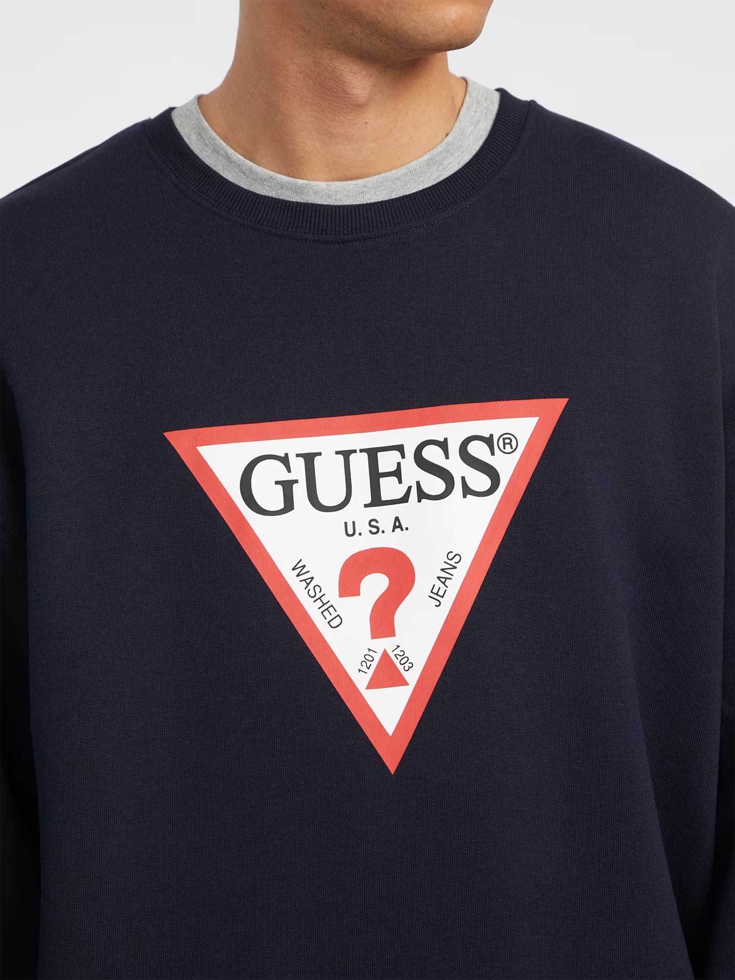 GUESS JEANS Блуза GJ CN OS ICONIC TRIANGLE SWEAT