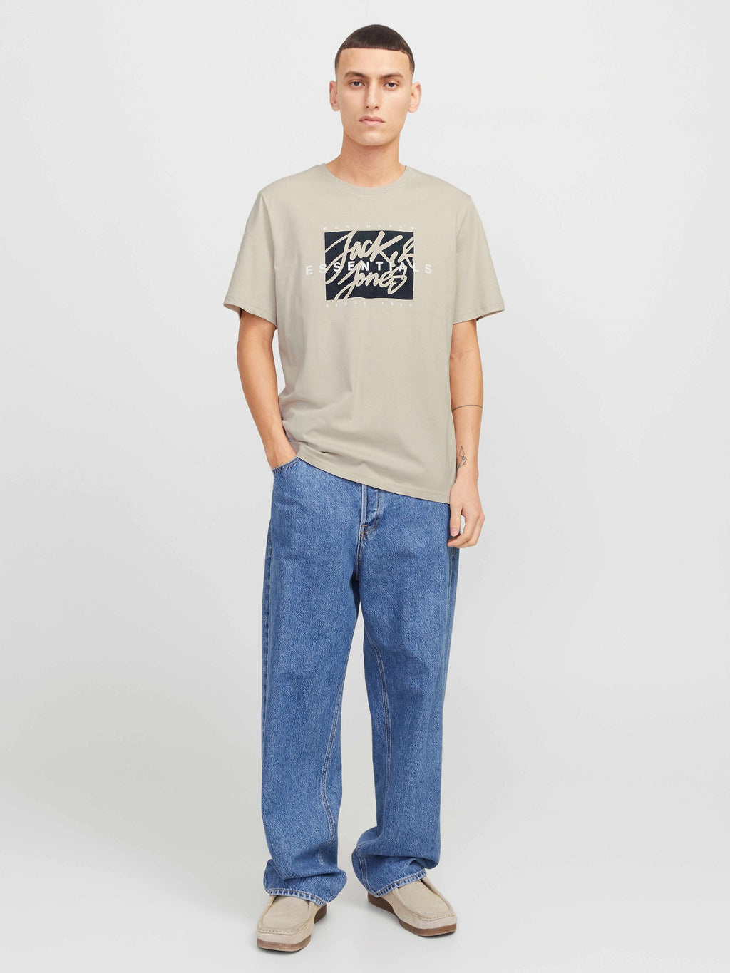 JACK & JONES Тениска JJCOLTON TEE SS CREW NECK LN