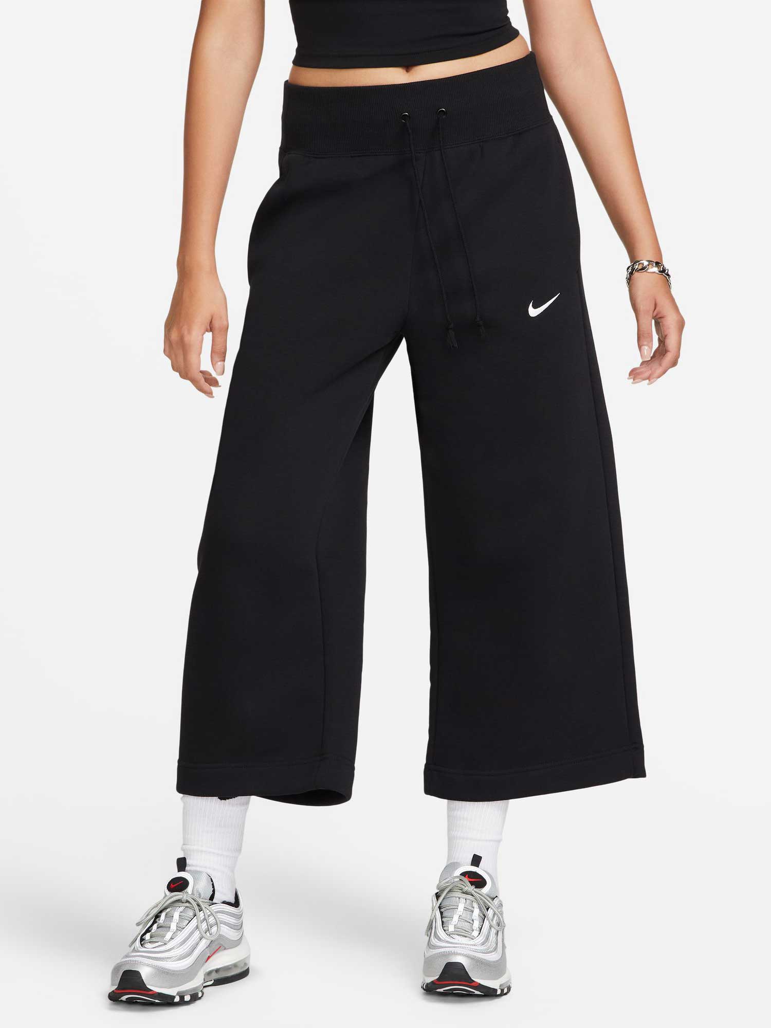 NIKE Спортно долнище W NSW PHNX FLC HR CROP SWTP