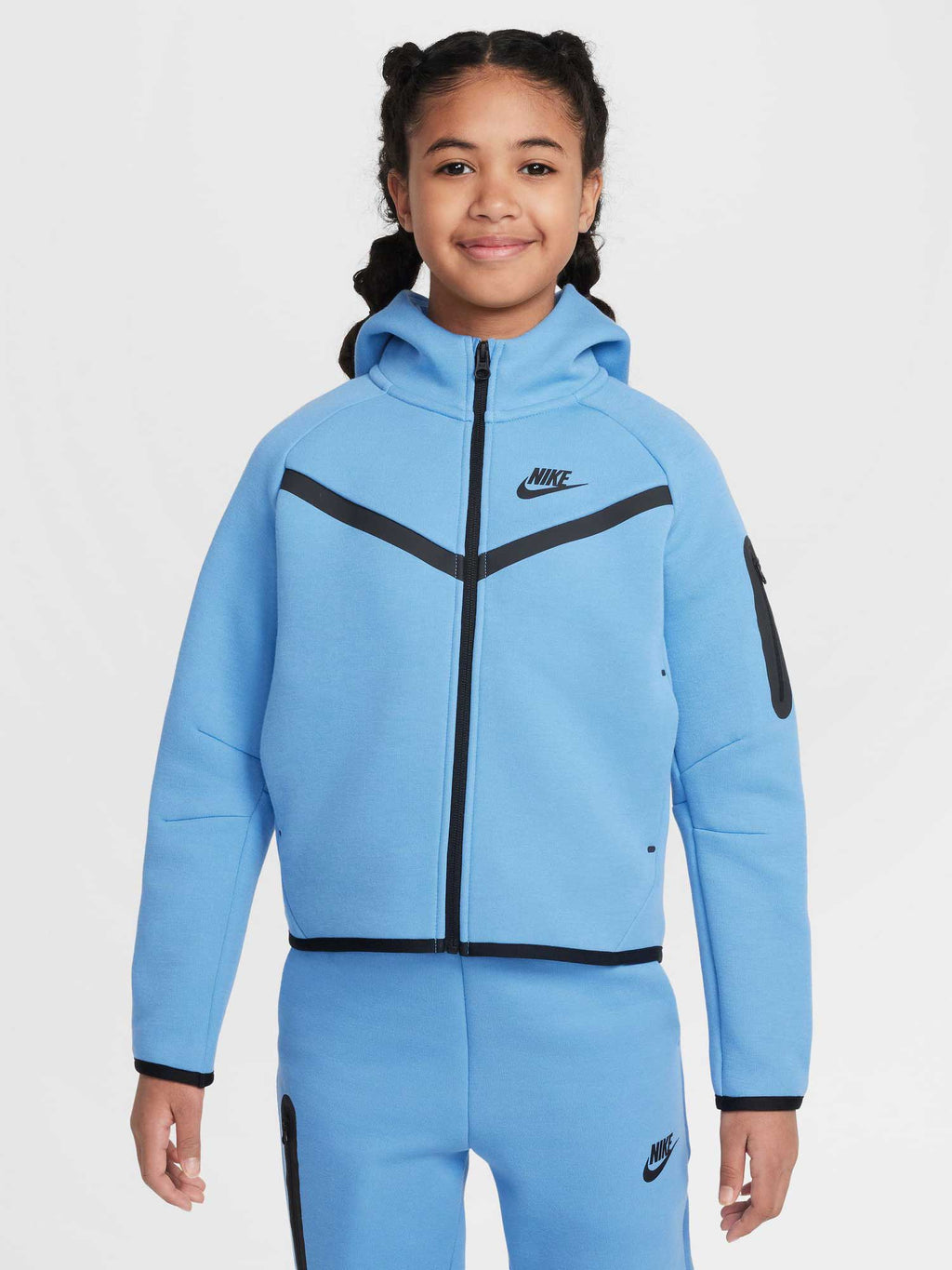 NIKE Суитшърт G NSW TCH FLC HD FZ LS - PD