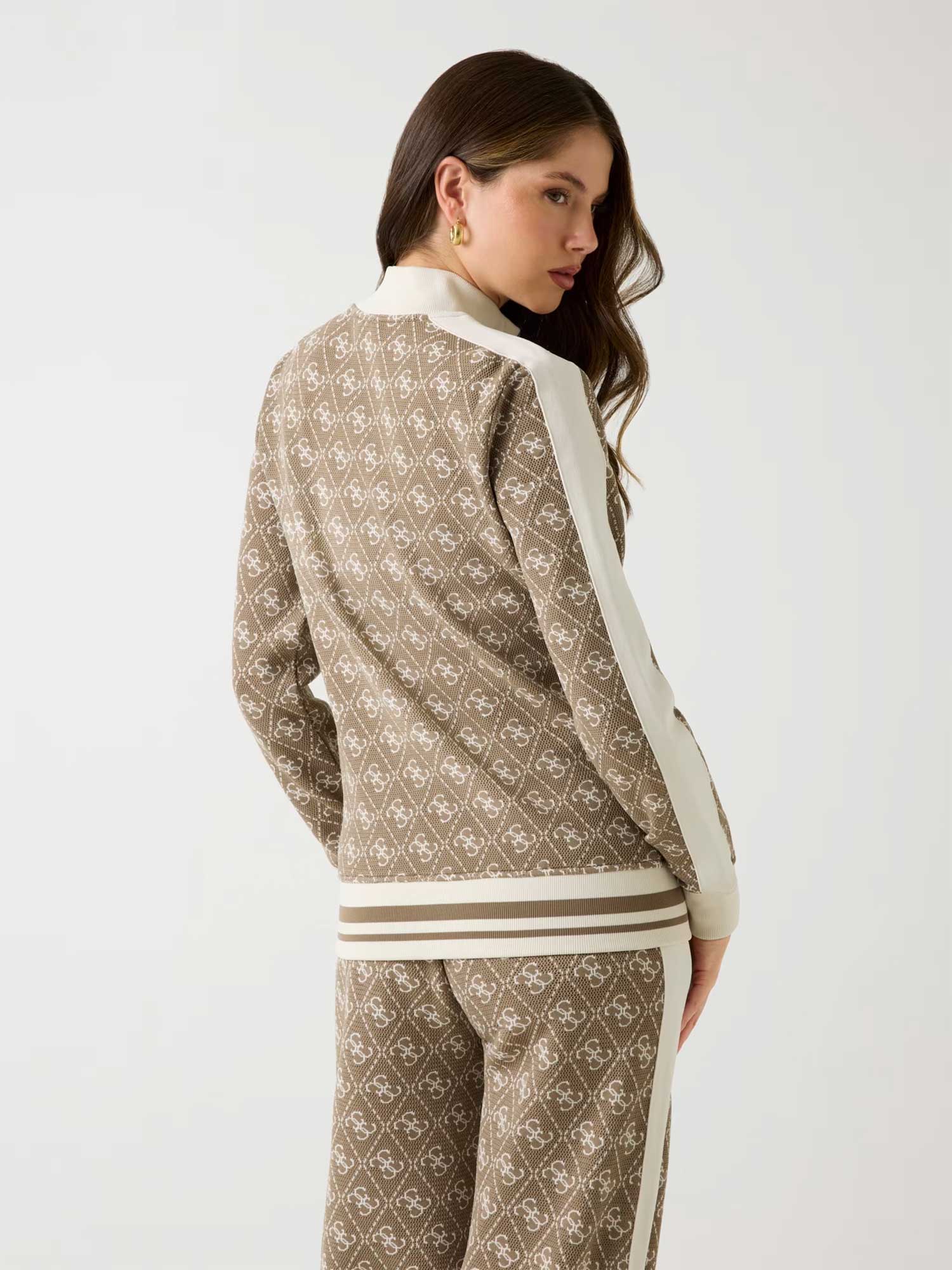 GUESS Спортно горнище 4G RHOMBUS JACQUARD