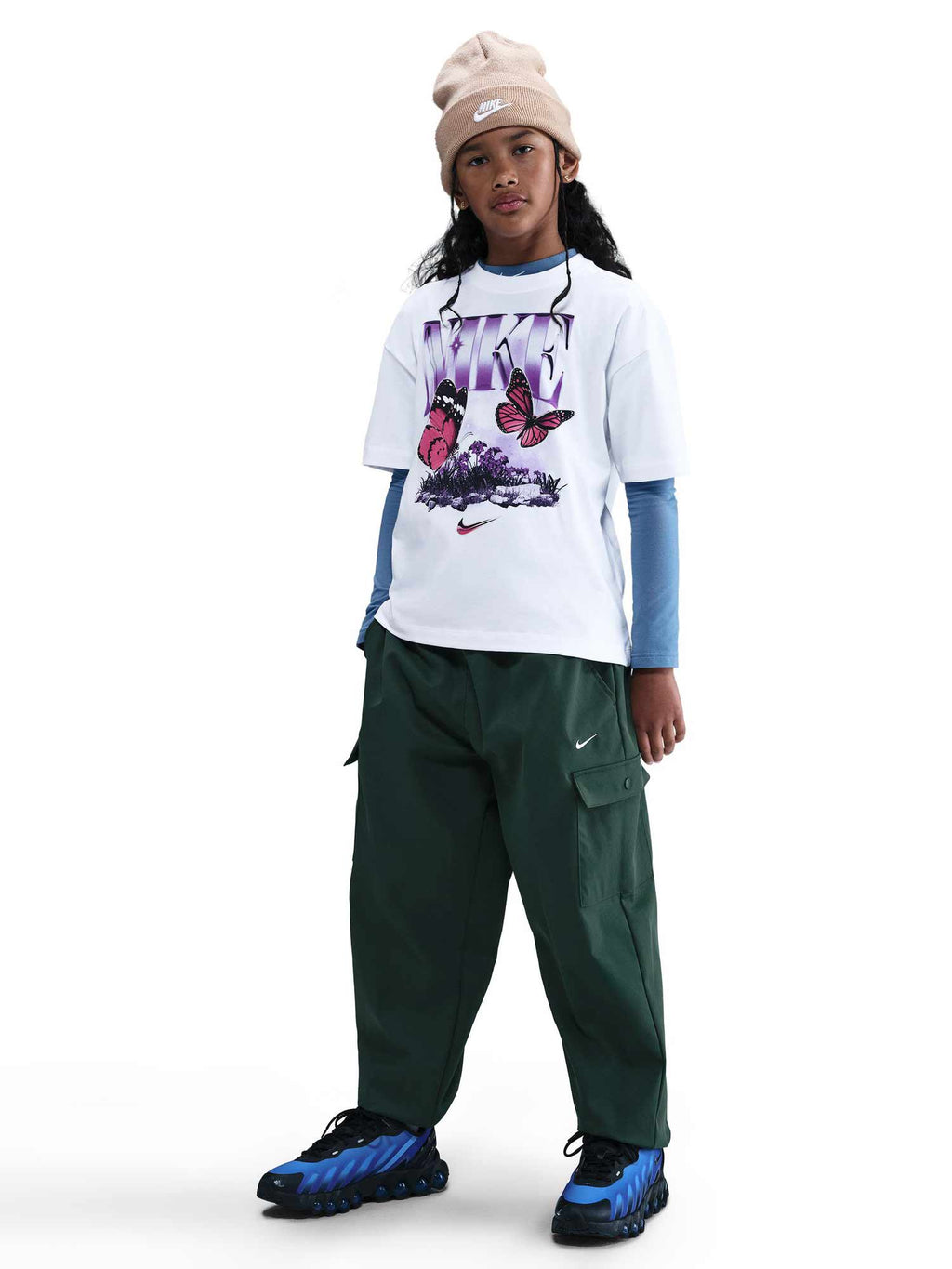 NIKE Тениска G NSW TEE BUTTRFLY OS