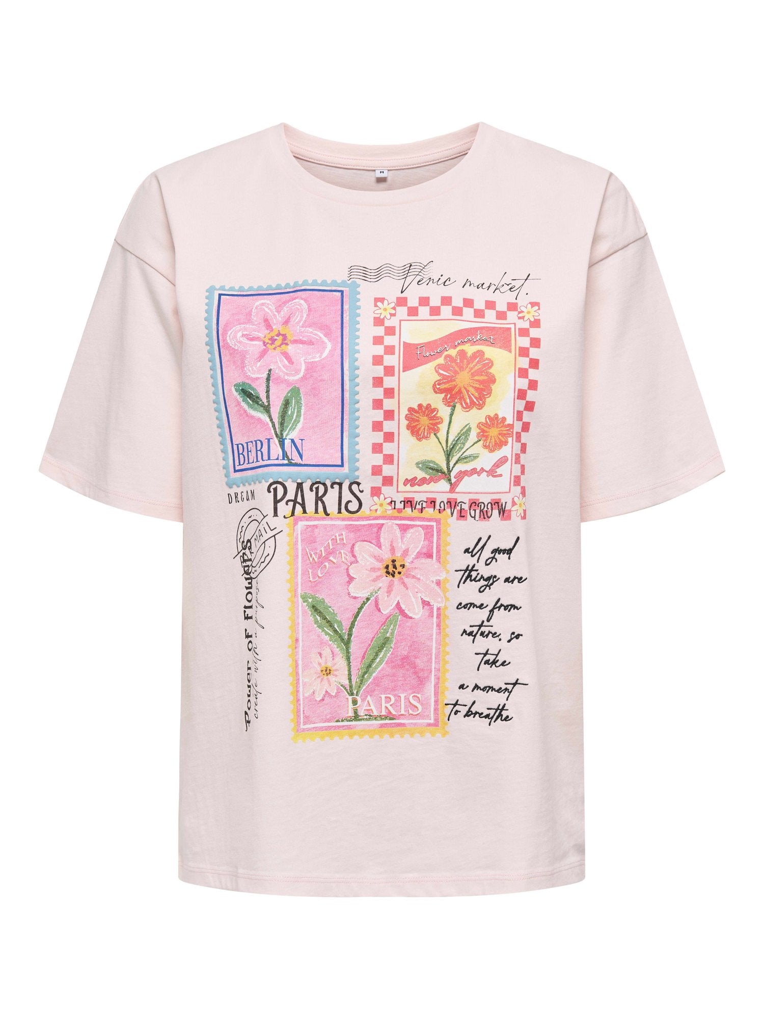 ONLY Тениска ONLMAYA FLOWER S/S TEE BOX JRS