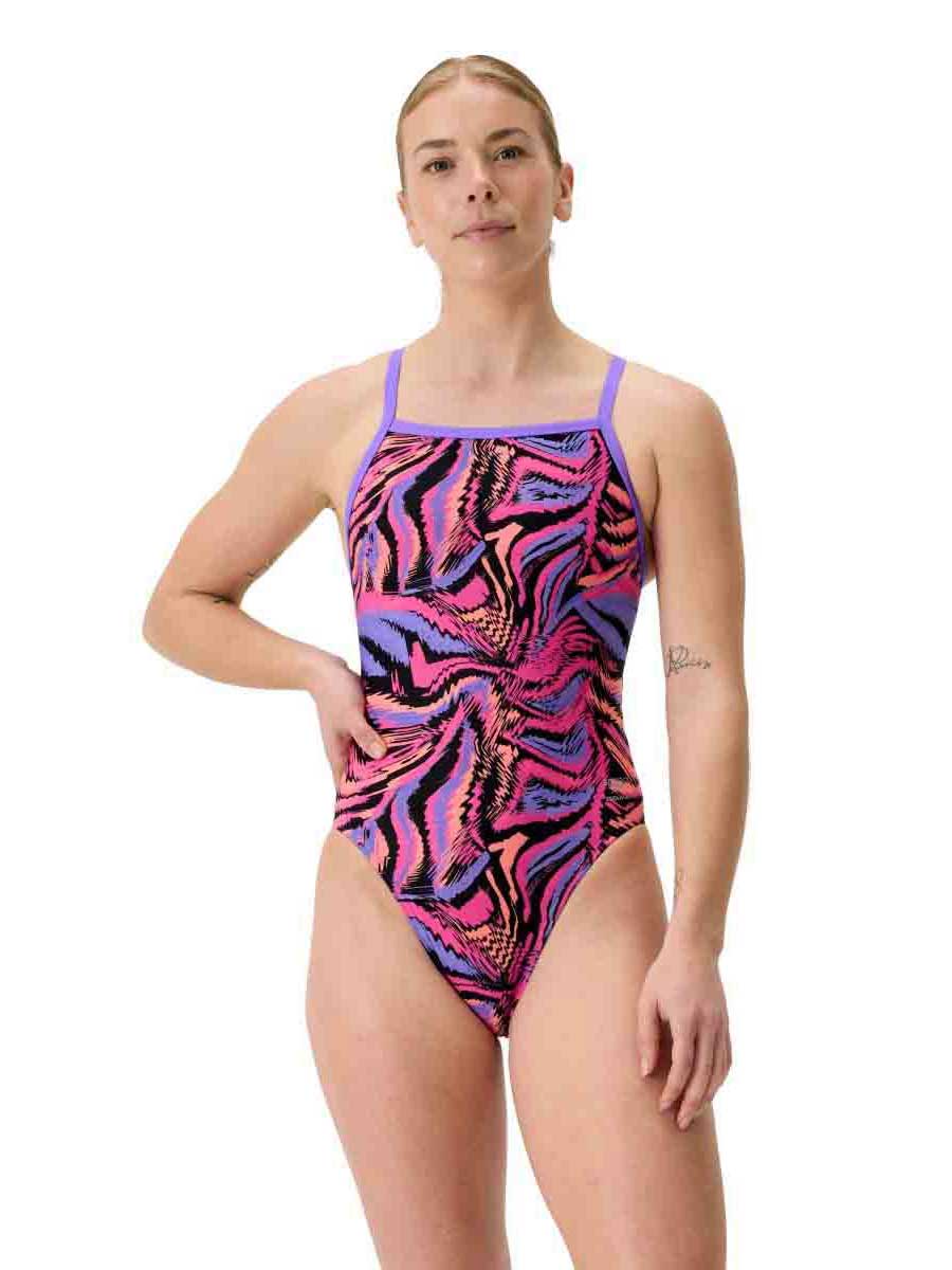 SPEEDO Цял бански FL PRINTED TURNBACK