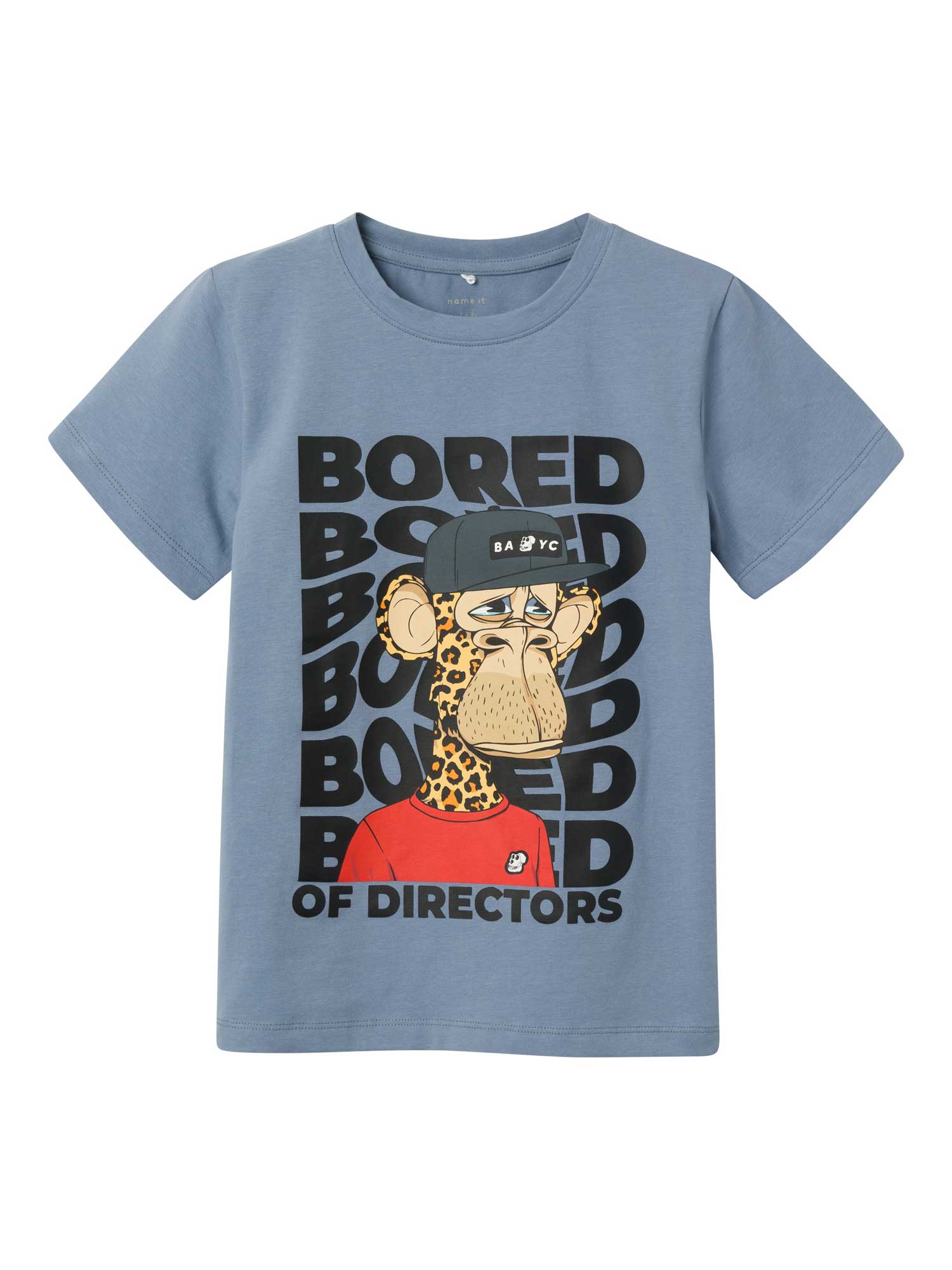 NAME IT Тениска NKMDONNI BOREDOFD SS TOP BOX SKY