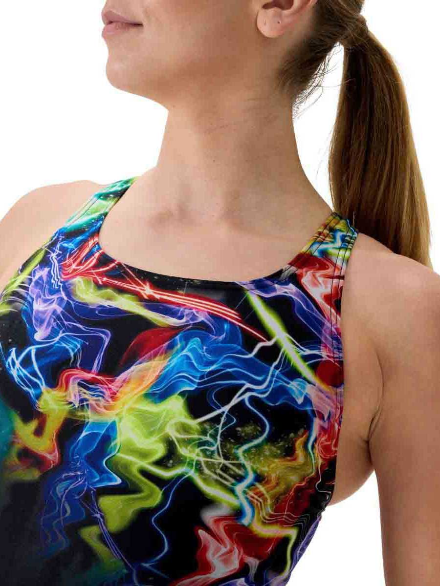 SPEEDO Цял бански FL PLACEMENT PRINTED POWERBACK
