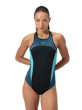 SPEEDO Цял бански WOMENS HIGH NECK SPLICE CROSS BACK