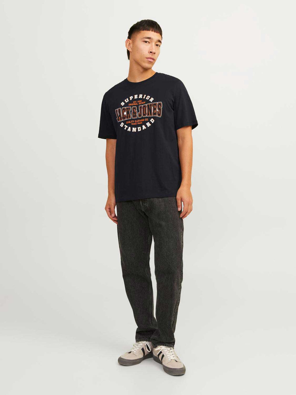 JACK & JONES Тениска JJELOGO TEE SS O-NECK 2 COL AW24 SN