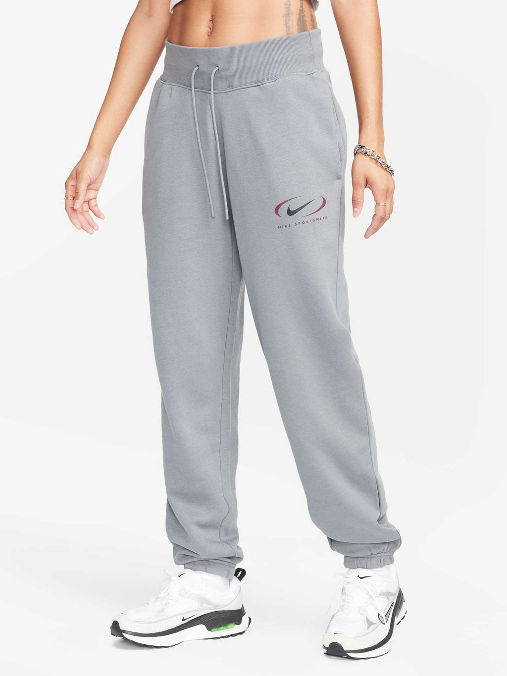 NIKE Спортно долнище W NSW PHNX FLC HR OS PANT PRNT