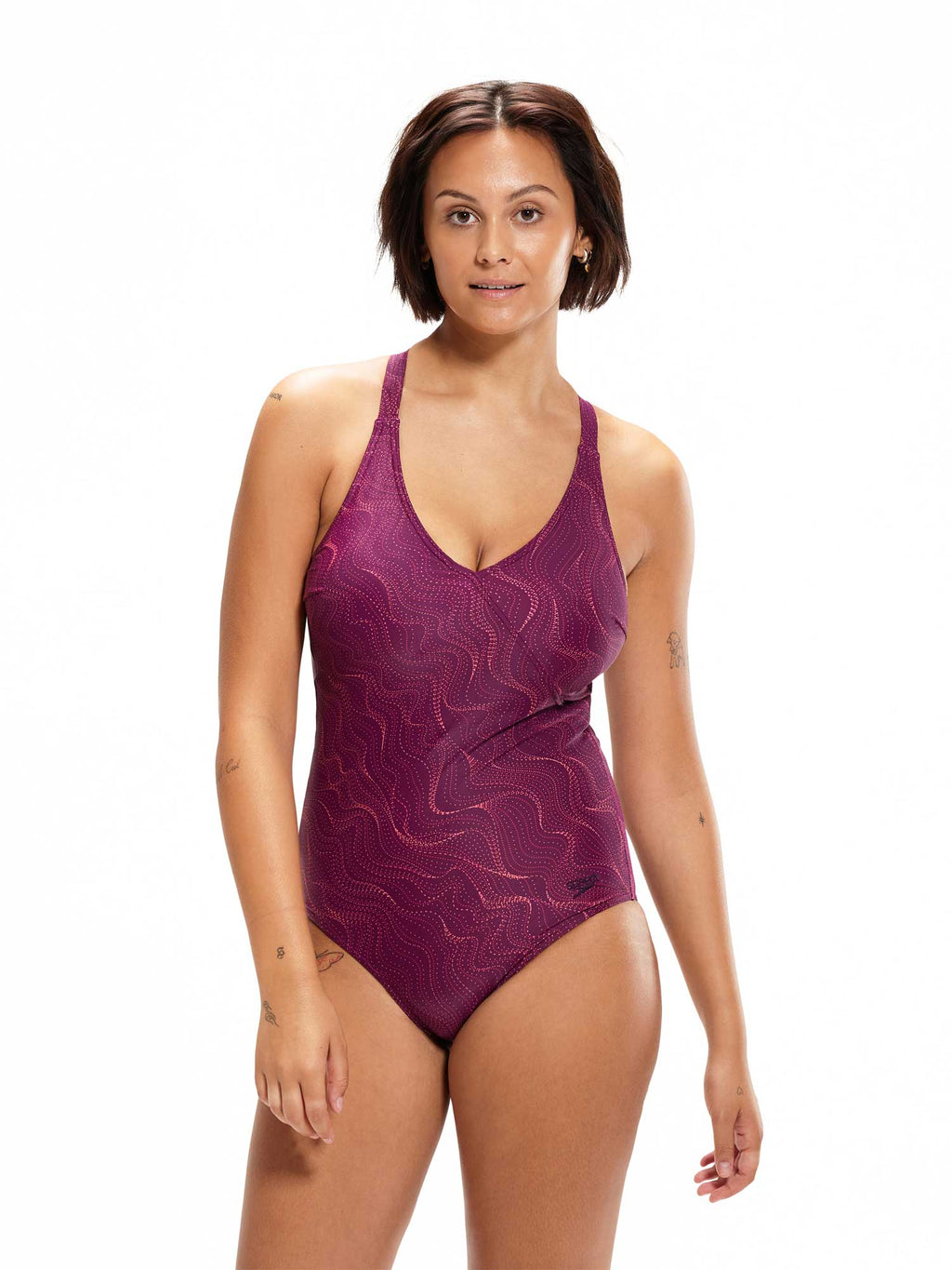 SPEEDO Цял бански WOMENS LOGO DEEP U-BACK