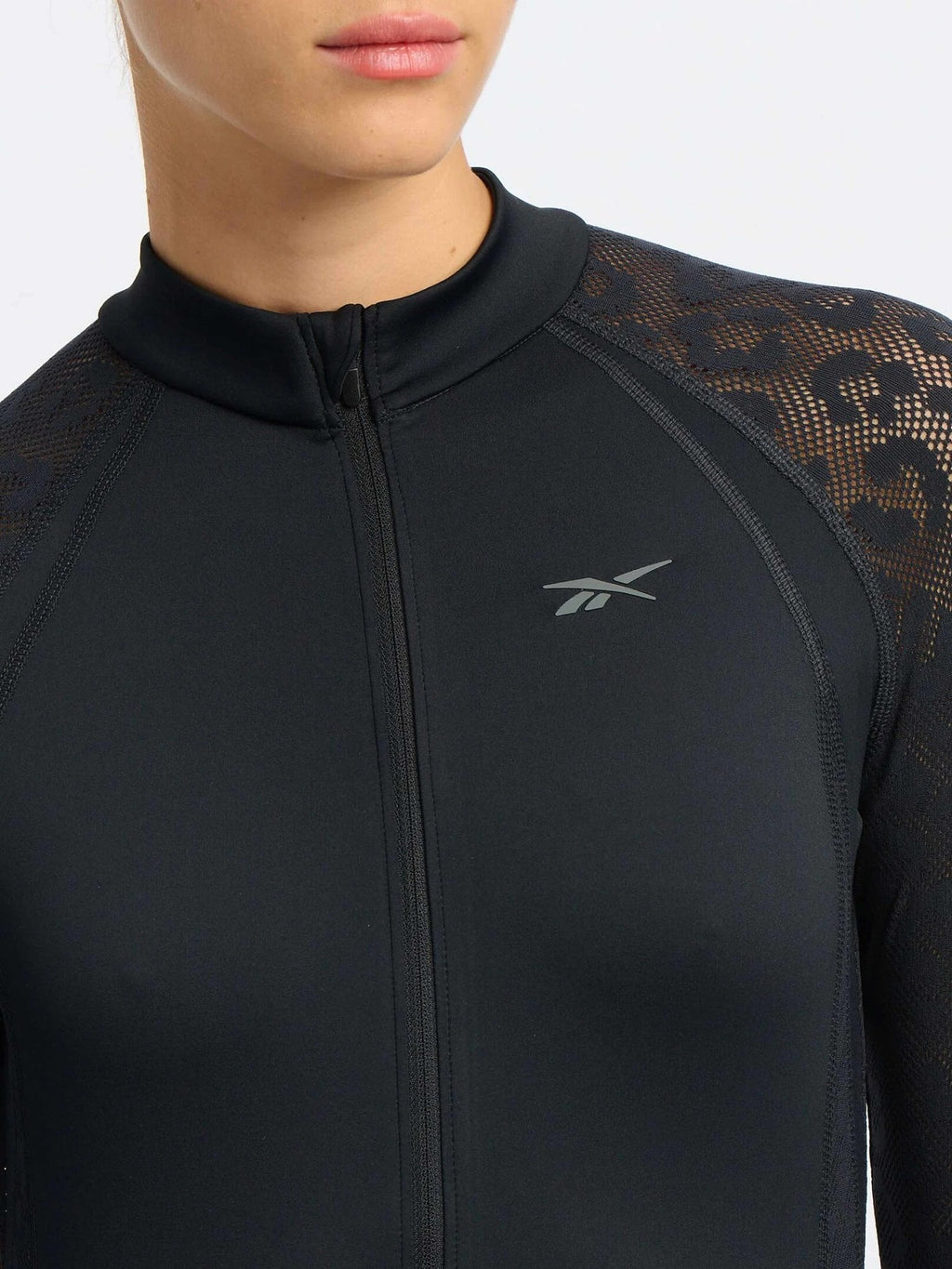REEBOK Спортно горнище MESH FZ COVERUP