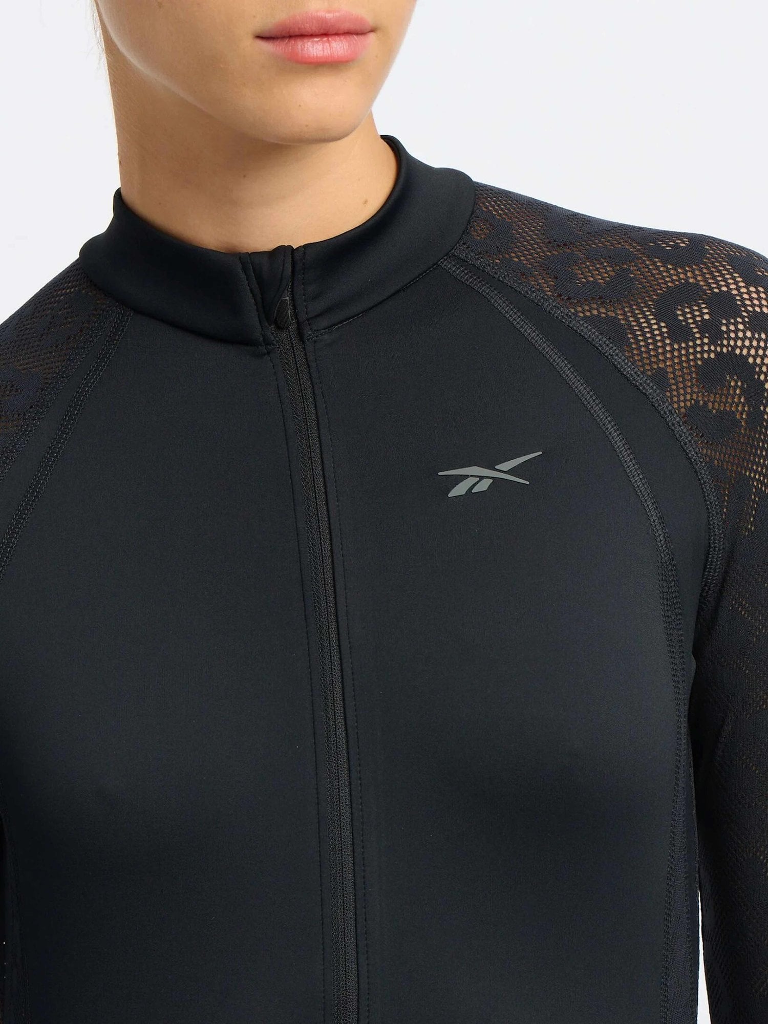 REEBOK Спортно горнище MESH FZ COVERUP