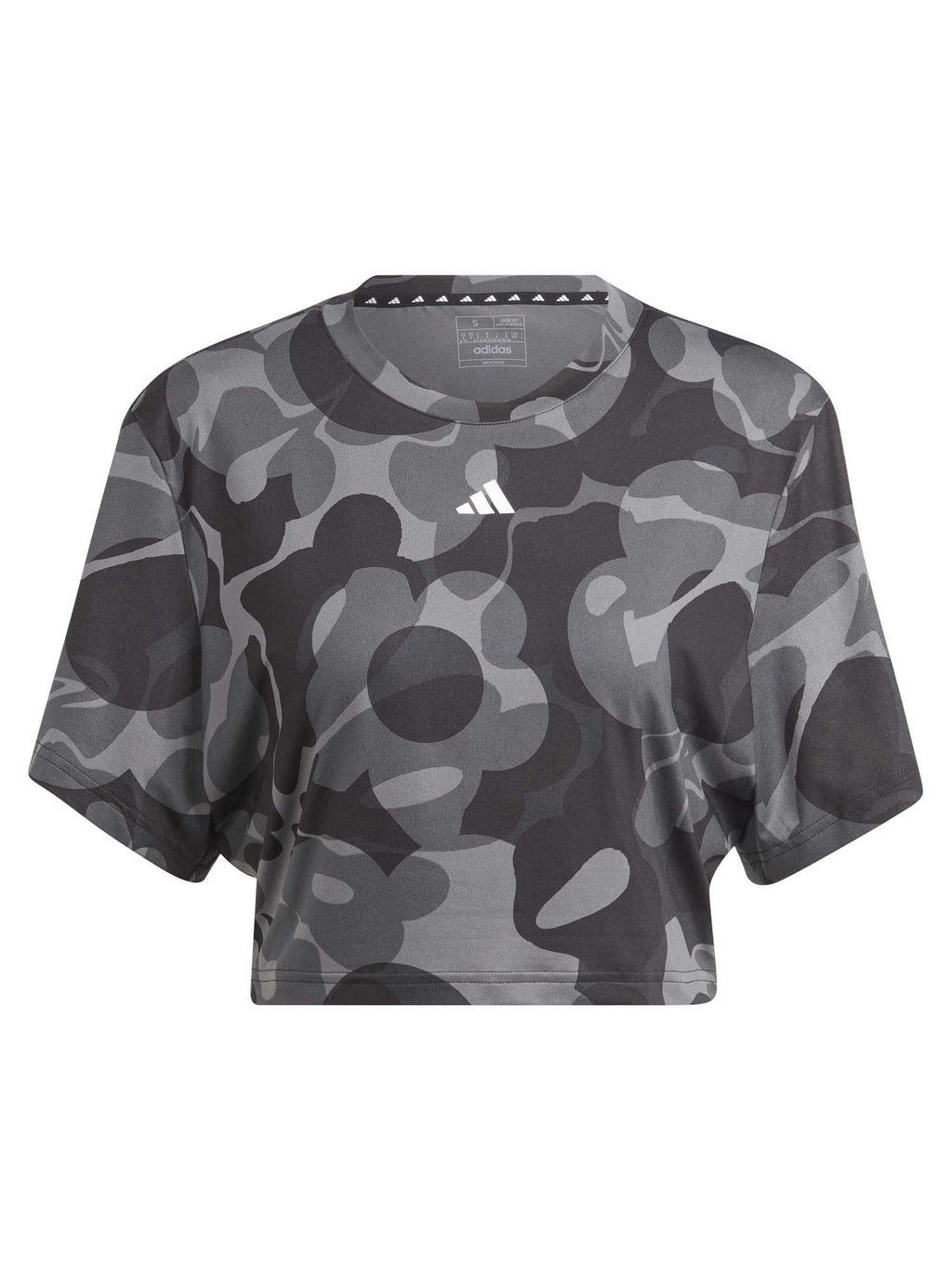ADIDAS PERFORMANCE Тениска Train Essentials AOP Floral Print Crop