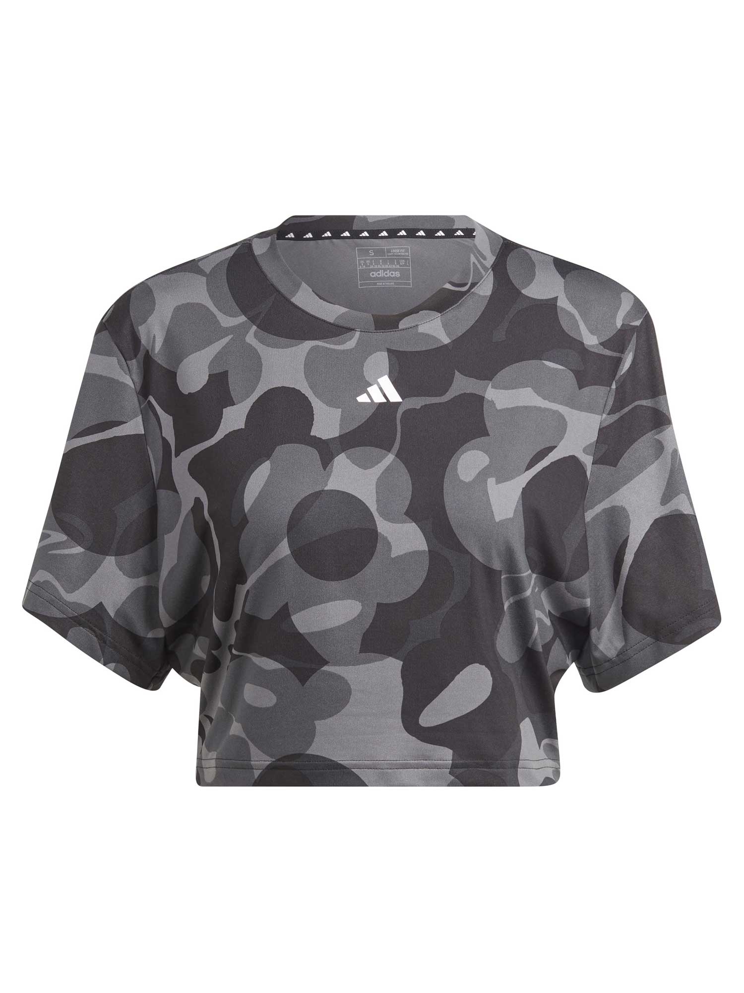 ADIDAS PERFORMANCE Тениска Train Essentials AOP Floral Print Crop