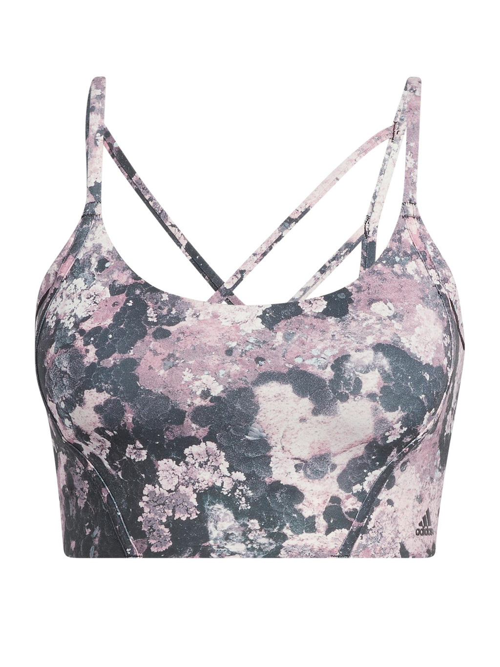 ADIDAS PERFORMANCE Спортен сутиен Yoga Light Support Long Line AOP