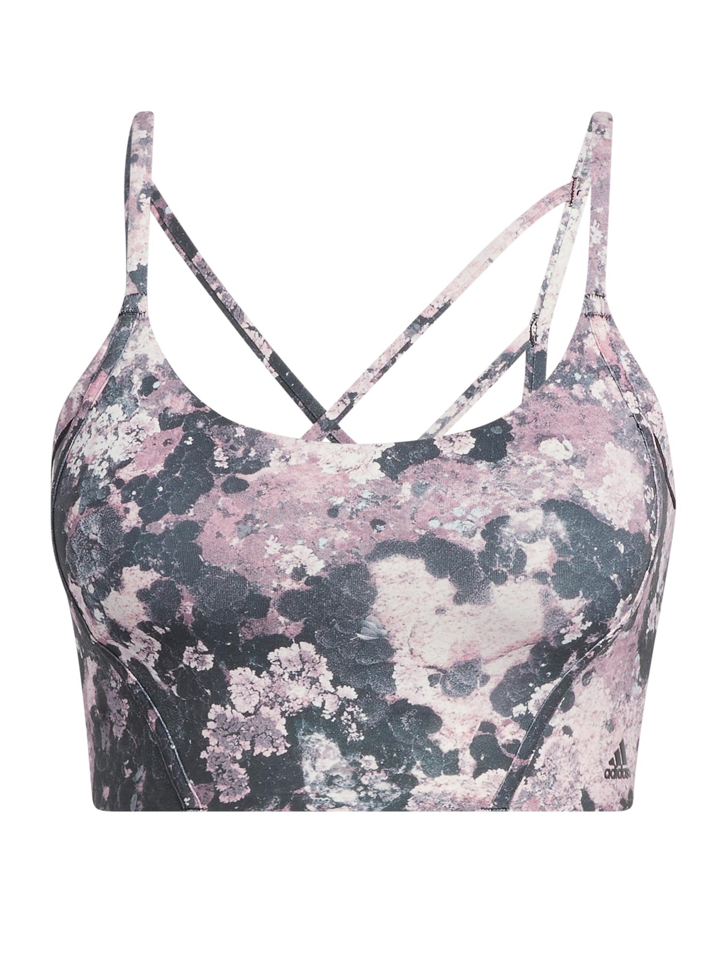 ADIDAS PERFORMANCE Спортен сутиен Yoga Light Support Long Line AOP