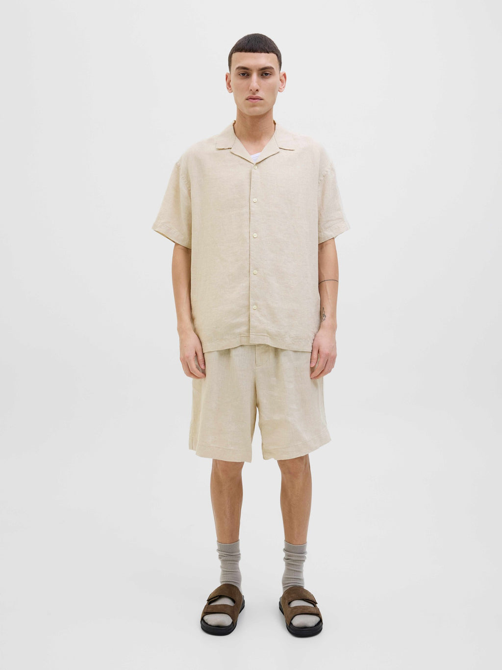JACK & JONES Къси панталони JPSTBILL LAWRENCE LINEN SHORTS