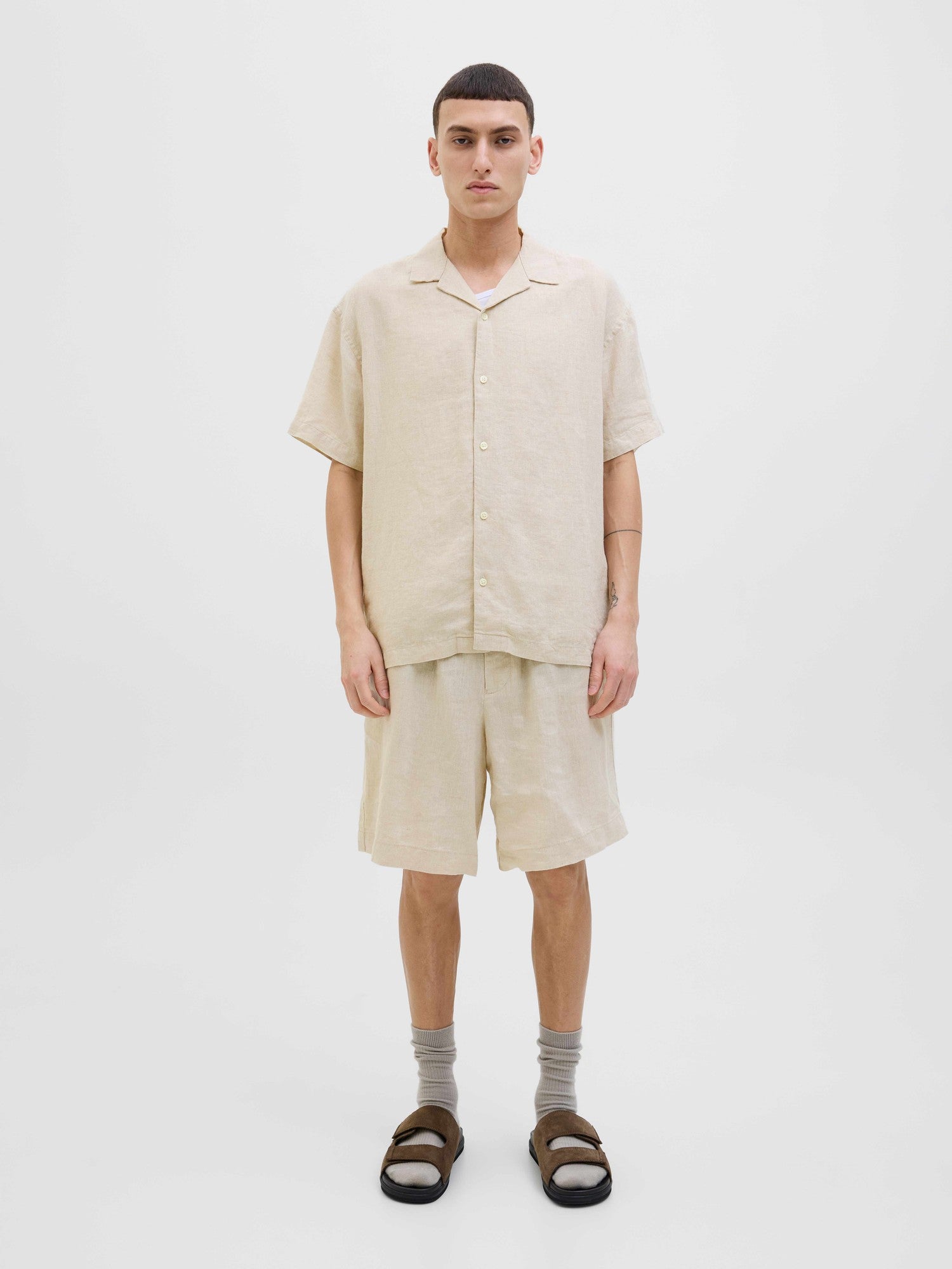 JACK & JONES Къси панталони JPSTBILL LAWRENCE LINEN SHORTS