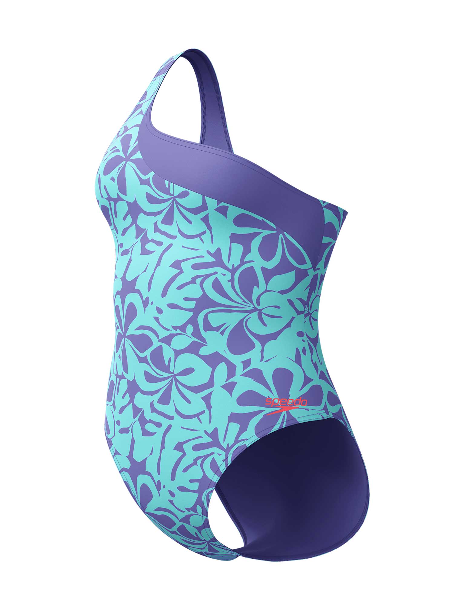 SPEEDO Цял бански WOMENS PRINTED ASYMETRIC
