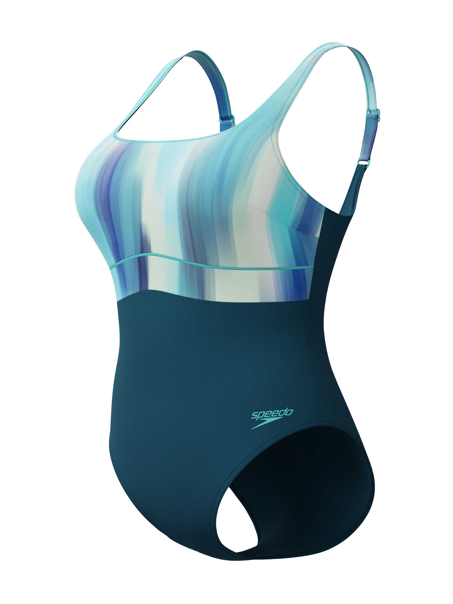 SPEEDO Цял бански WOMENS SHAPING CONTOURECLIPSE PRINTED