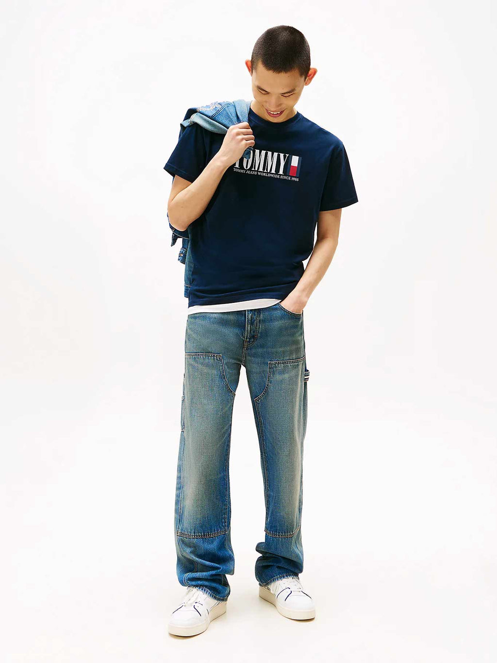 TOMMY JEANS Тениска TJM REG TOMMY DNA FLAG TEE EXT