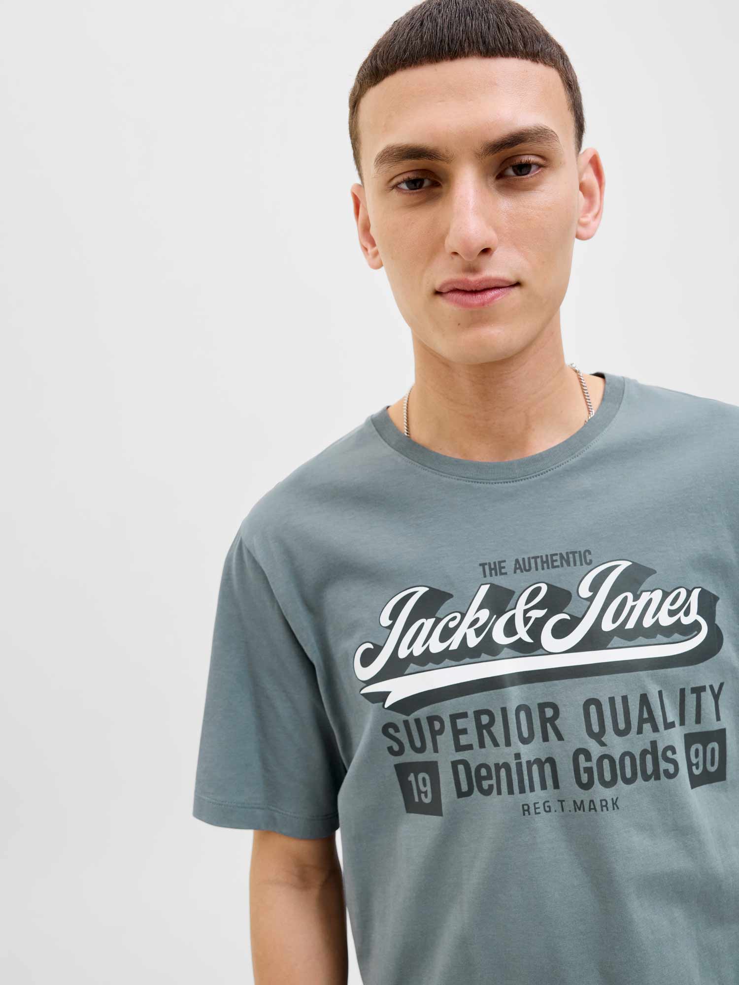JACK & JONES Тениска JJELOGO TEE SS O-NECK 2 COL AW25 SN