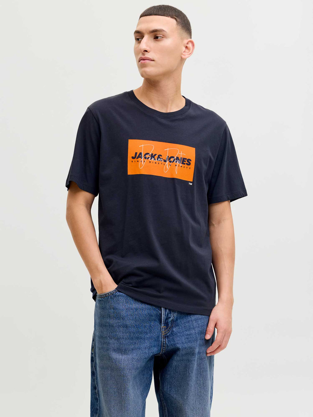 JACK & JONES Тениска JJCOLE PRINT TEE SS CREW NECK