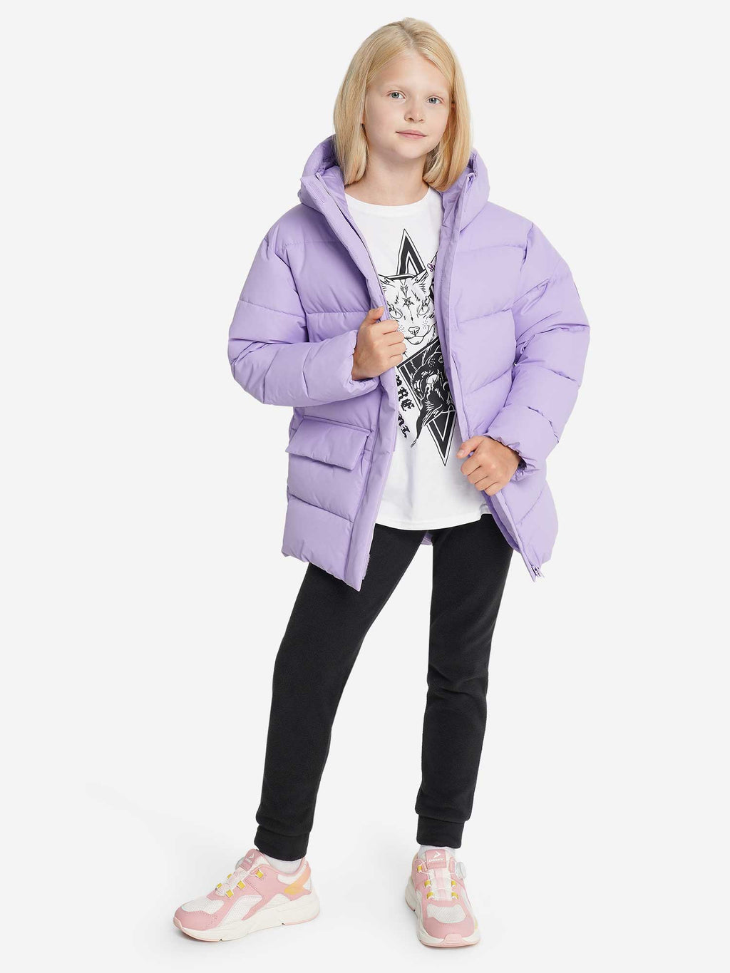 DEMIX Яке Sport Style Girls' Faux Down Jacket