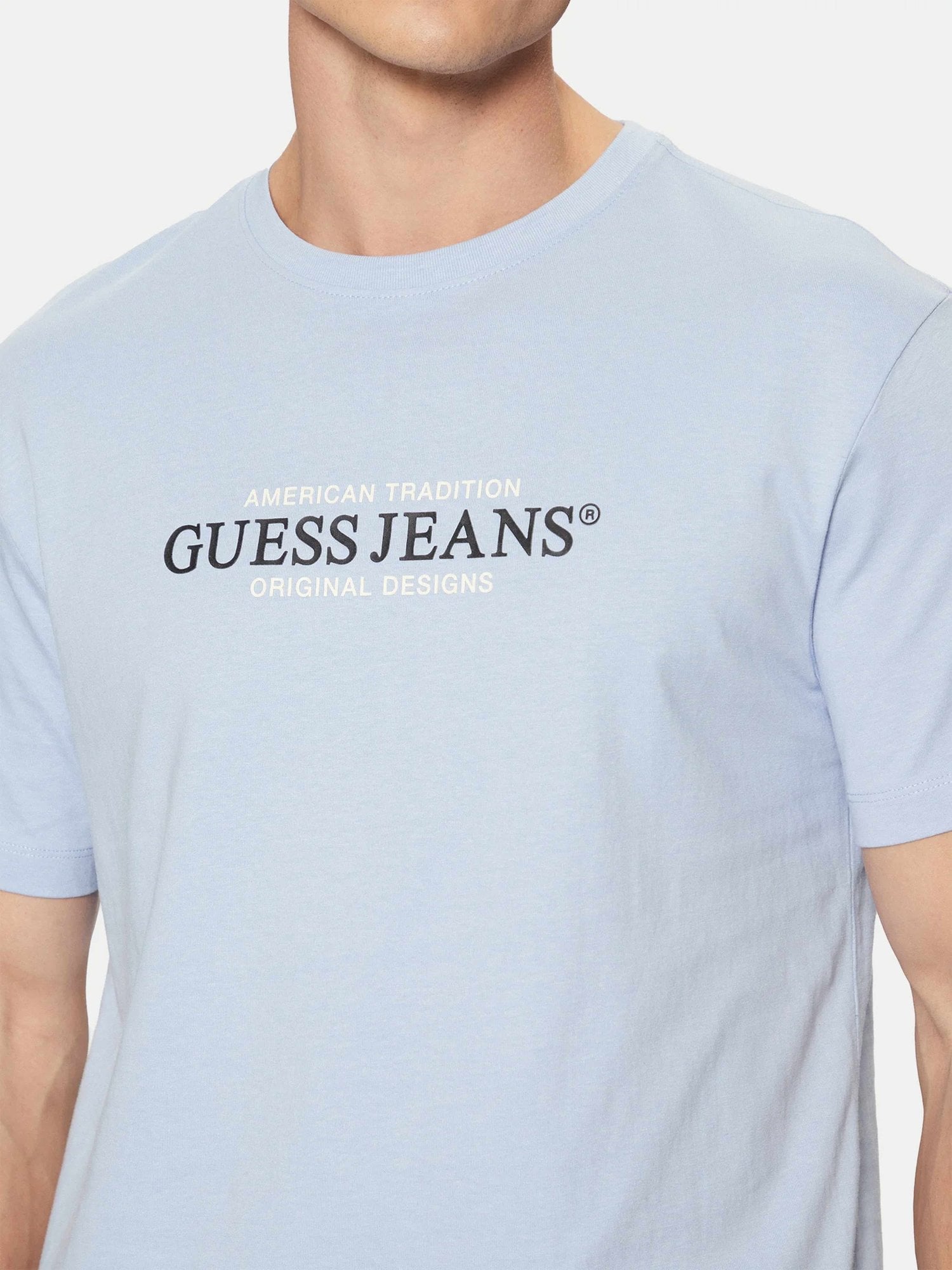 GUESS JEANS Тениска GJ SS CN REG AMERICAN TRAD TEE