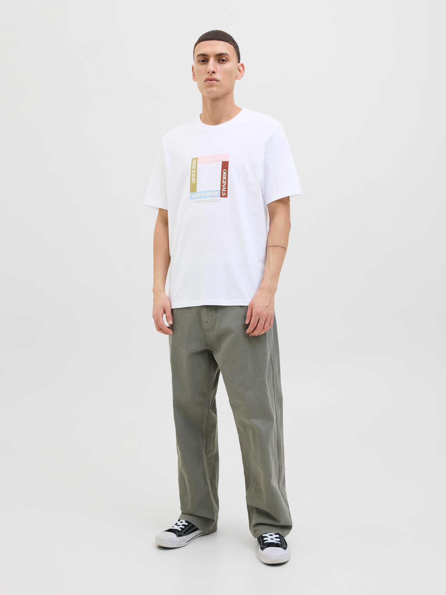 JACK & JONES Тениска JORTAVIRA BRANDING TEE SS CREW NECK