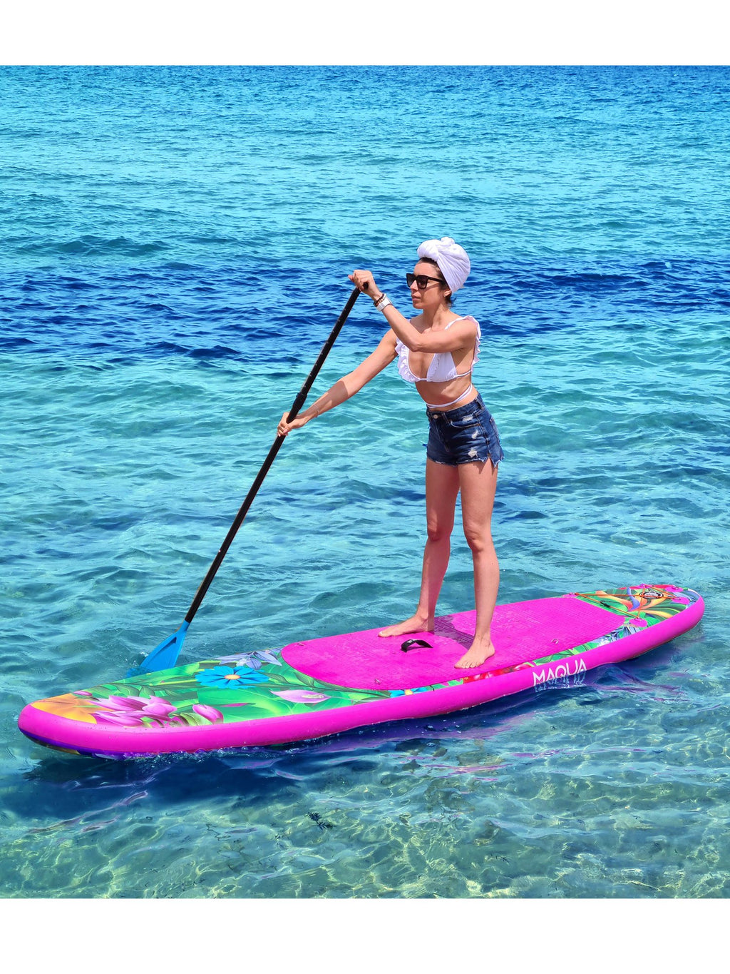 MAQUA К-т надуваем SUP FLOWERS KAYAK KIT 330/80/15