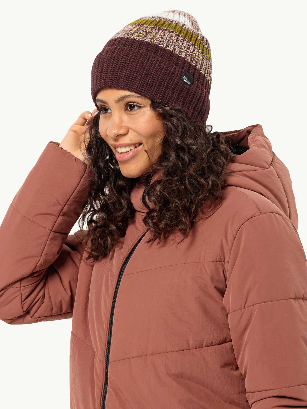 JACK WOLFSKIN Шапка STRIPY WOODS BEANIE