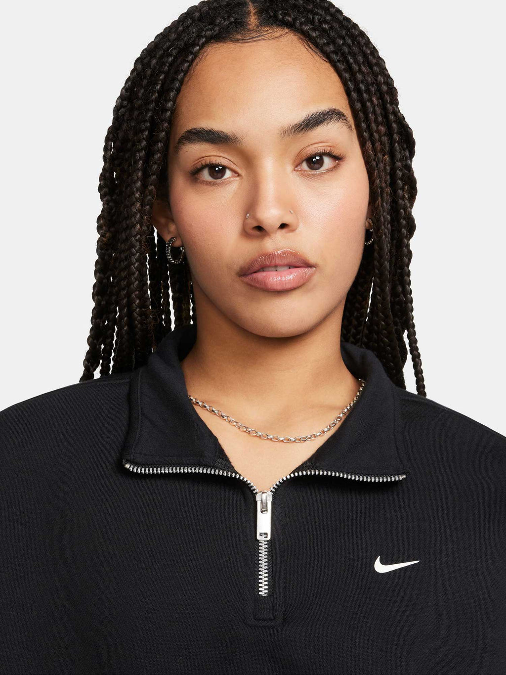 NIKE Блуза W NSW FLC QZ GLS
