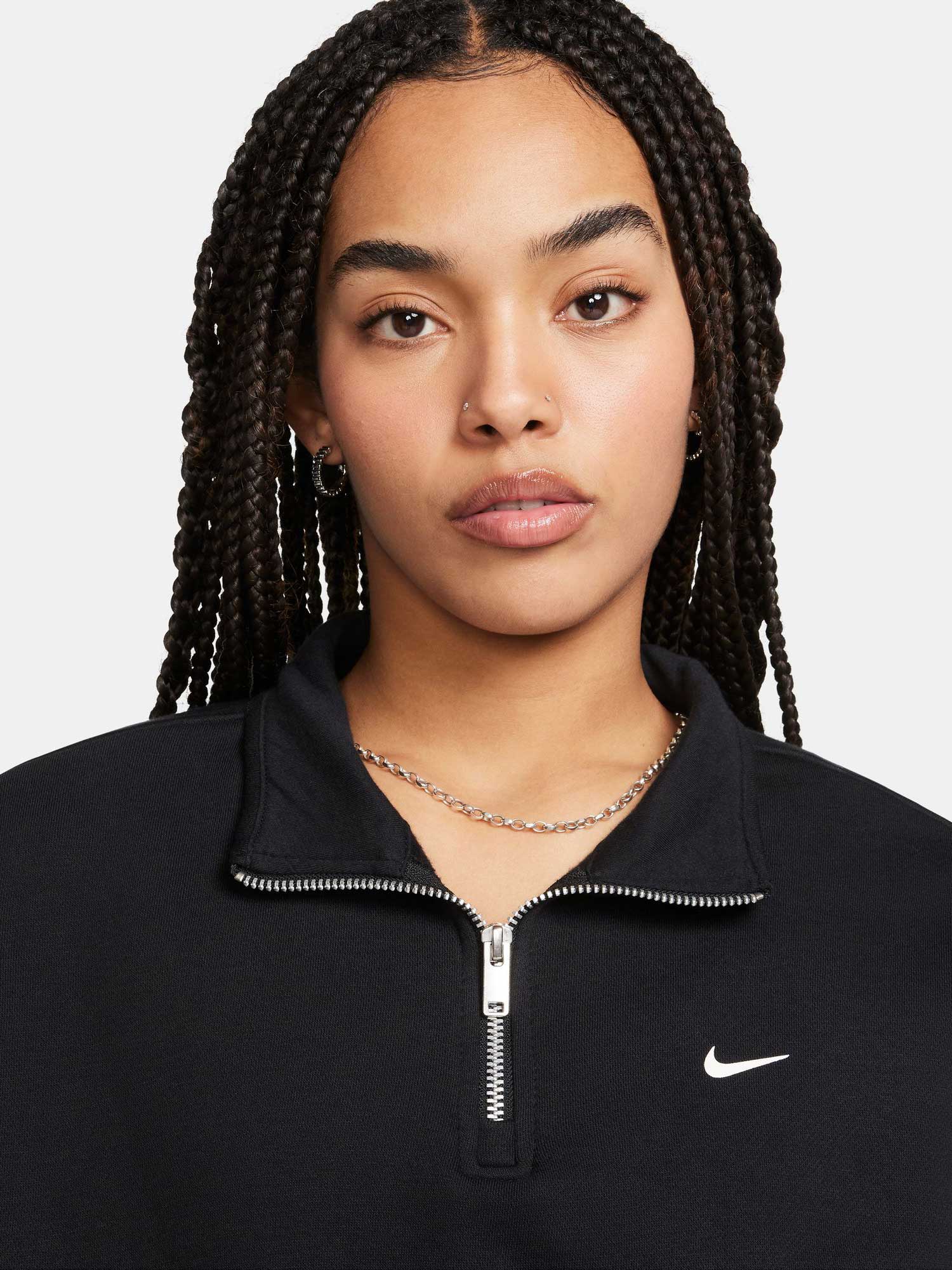 NIKE Блуза W NSW FLC QZ GLS