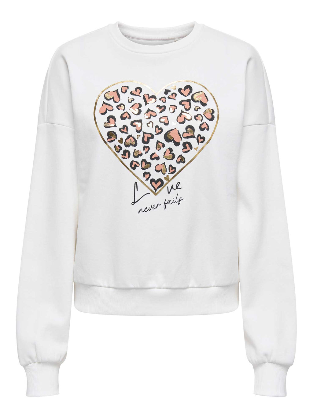 ONLY Блуза ONLTAMMIE L/S LEO PRINT O-NECK SWT