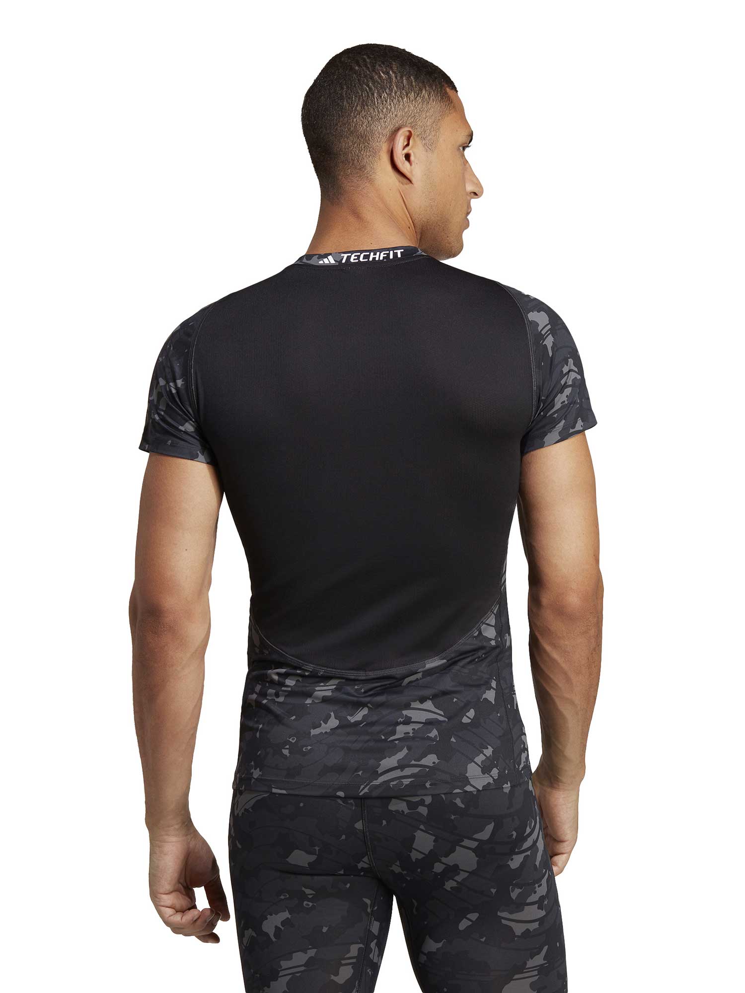ADIDAS PERFORMANCE Тениска Techfit Allover Print Training