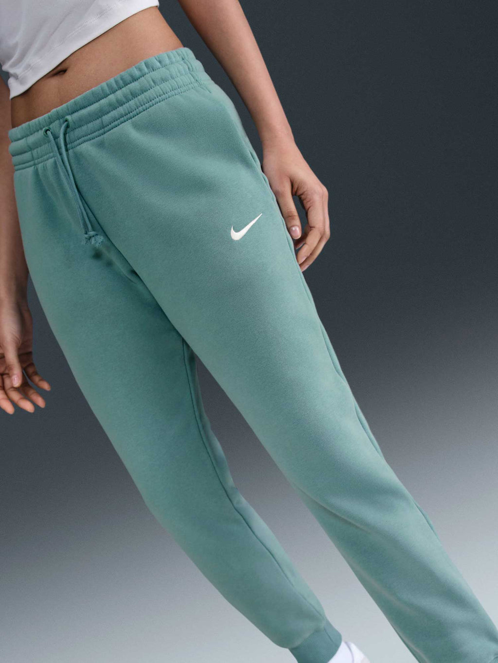 NIKE Спортно долнище W NSW PHNX FLC MR PANT STD