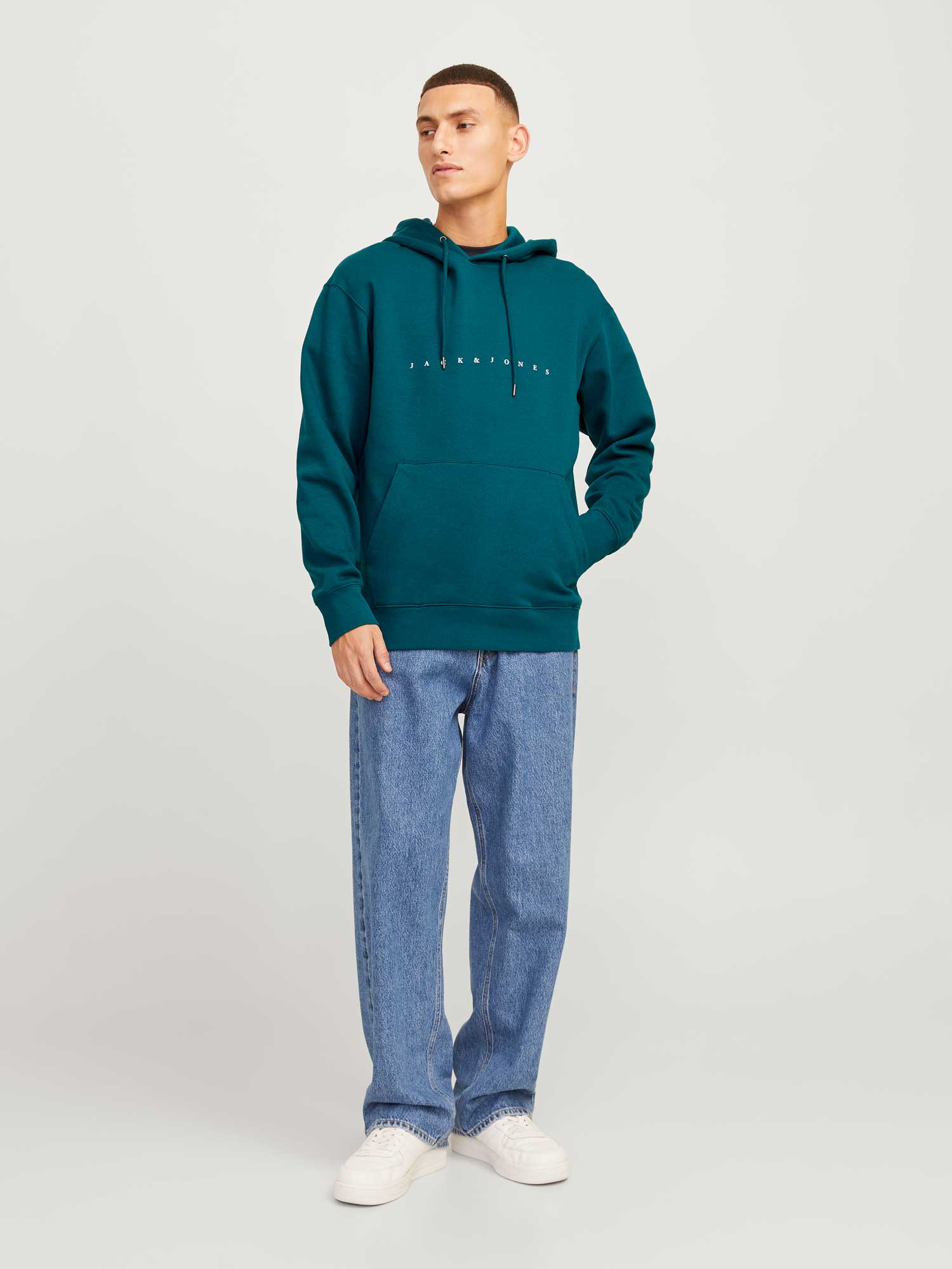 JACK & JONES Суитшърт JJESTAR JJ SWEAT HOOD NOOS