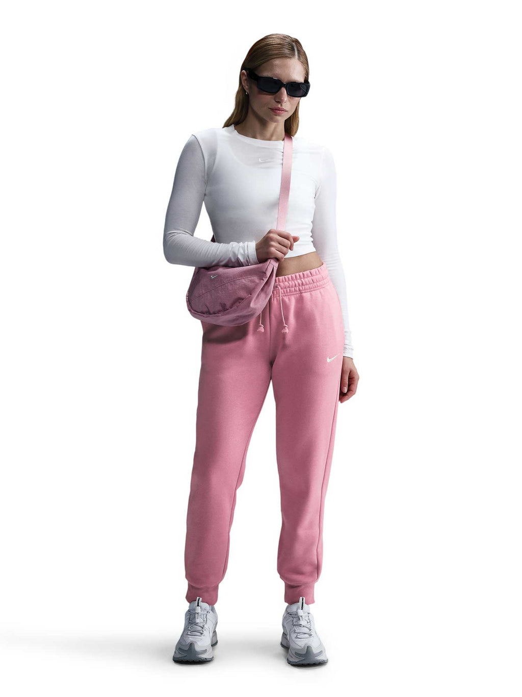 NIKE Спортно долнище W NSW PHNX FLC MR PANT STD
