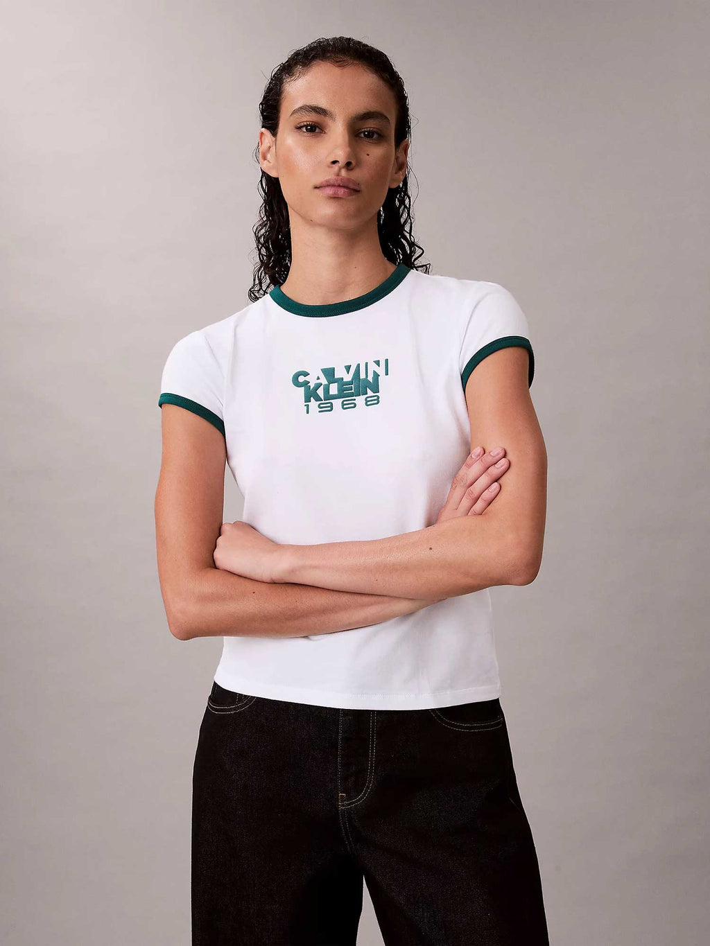 Calvin Klein Jeans Тениска SS 1968 GRAPHIC BABY TEE