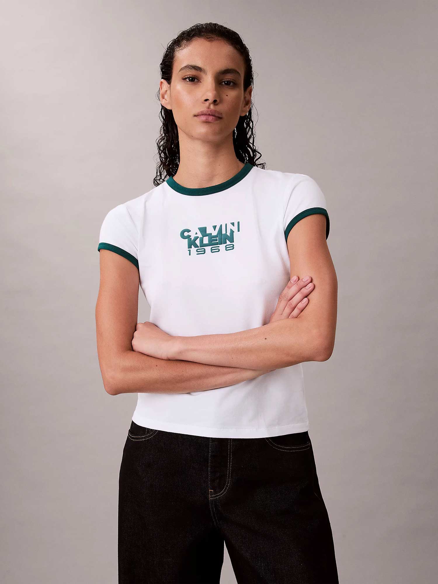 Calvin Klein Jeans Тениска SS 1968 GRAPHIC BABY TEE
