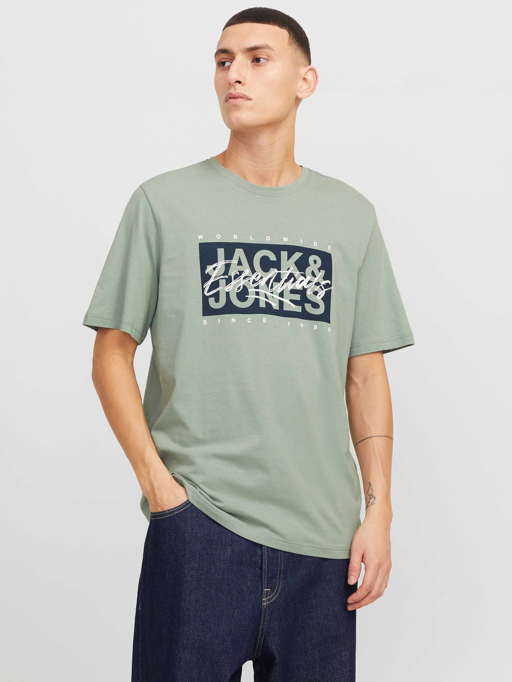 JACK & JONES Тениска JJCOLTON TEE SS CREW NECK LN