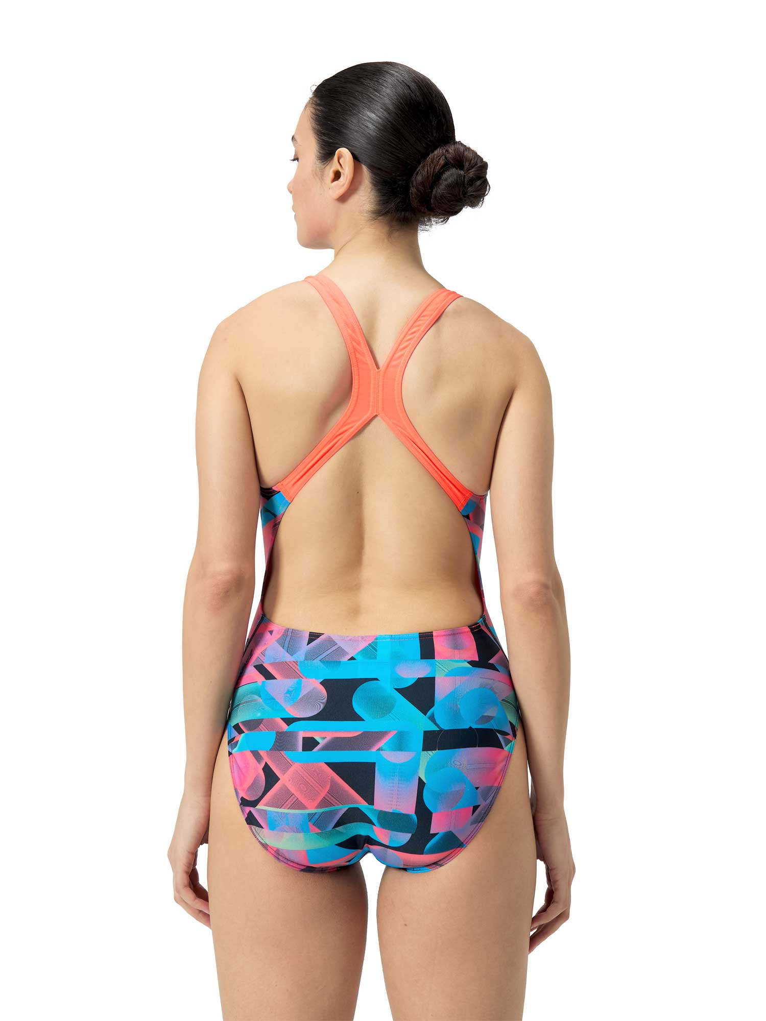 SPEEDO Цял бански WOMENS ALLOVER DIGITAL POWERBACK