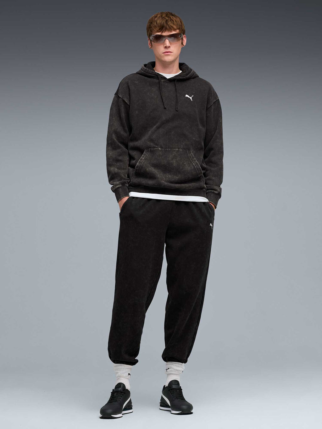PUMA Суитшърт ESS ELEVATED Relaxed Wash Hoodie FL