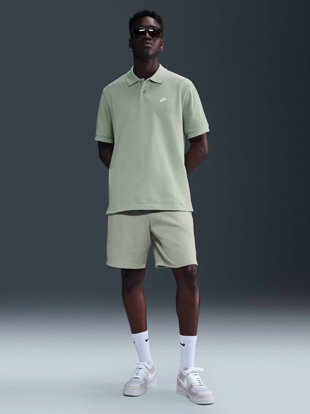 NIKE Поло тениска M NK CLUB SS POLO PIQUE