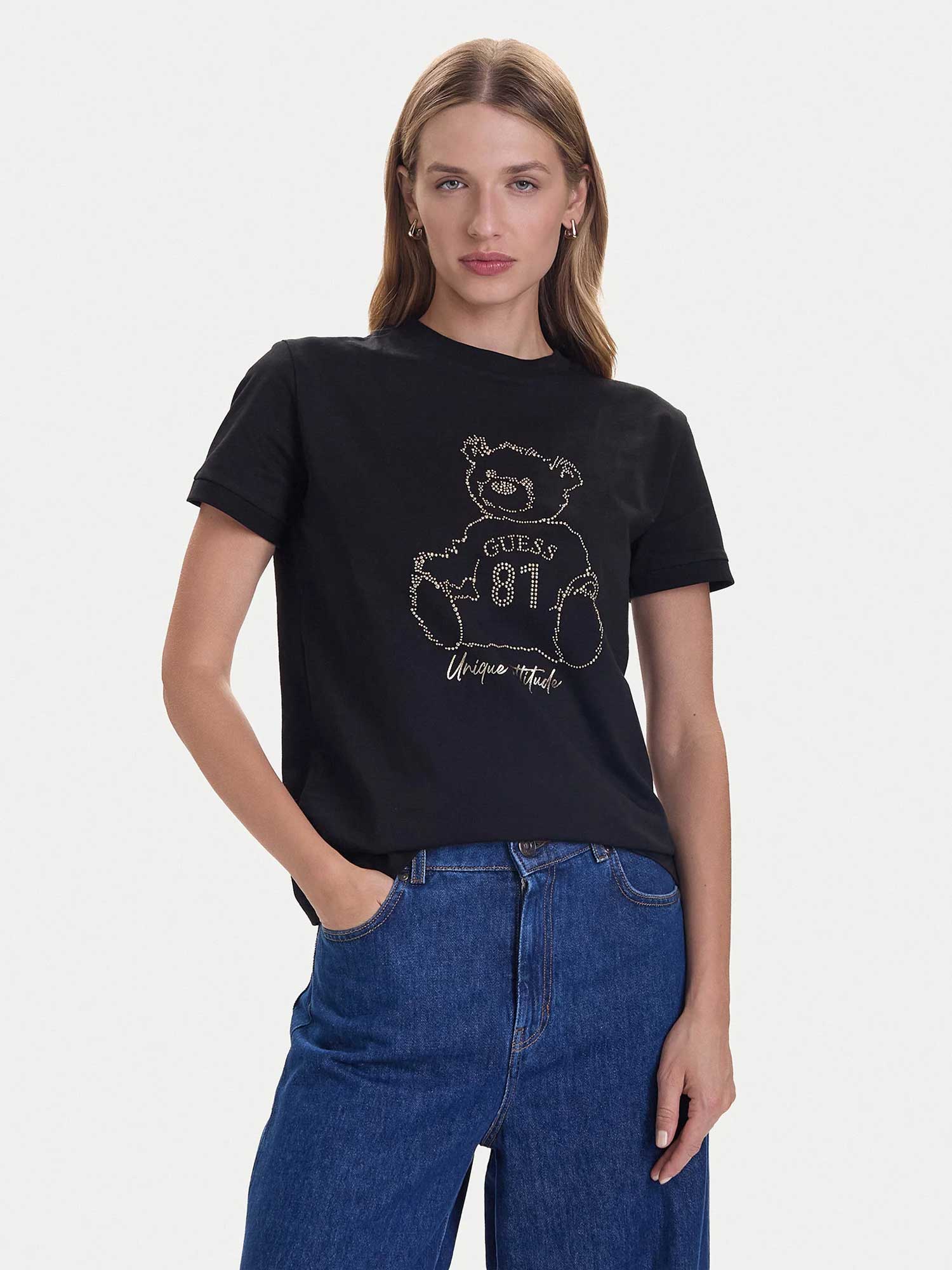 GUESS Тениска UNIQUE ATTITUDE SS T
