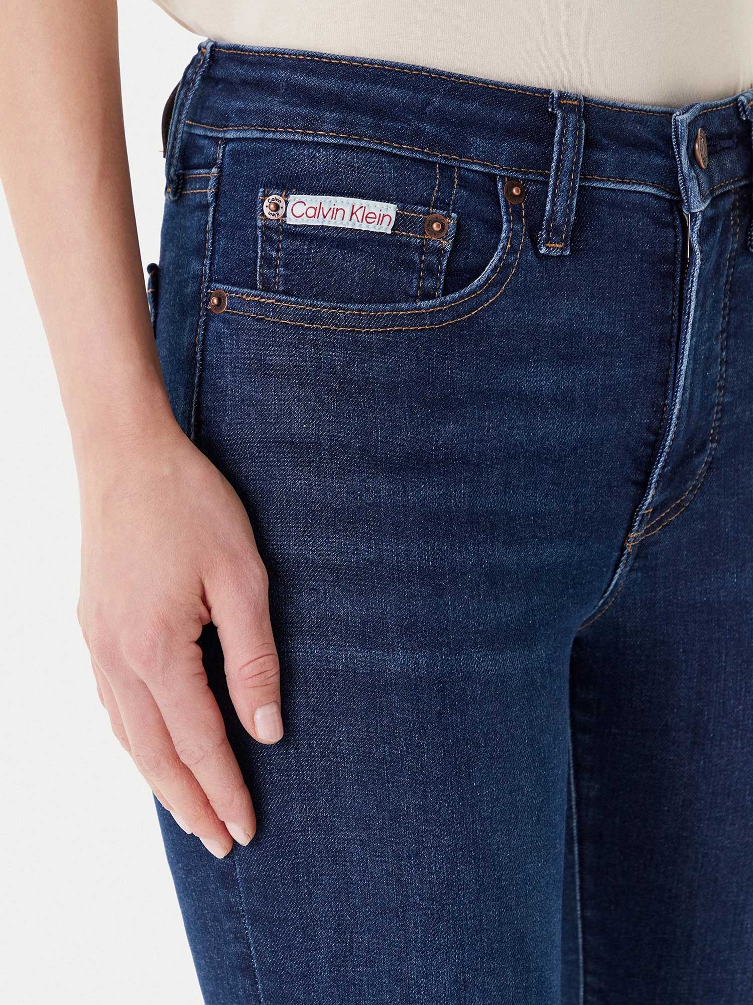 Calvin Klein Jeans Дънки MID RISE SKINNY BLUE ORBIT