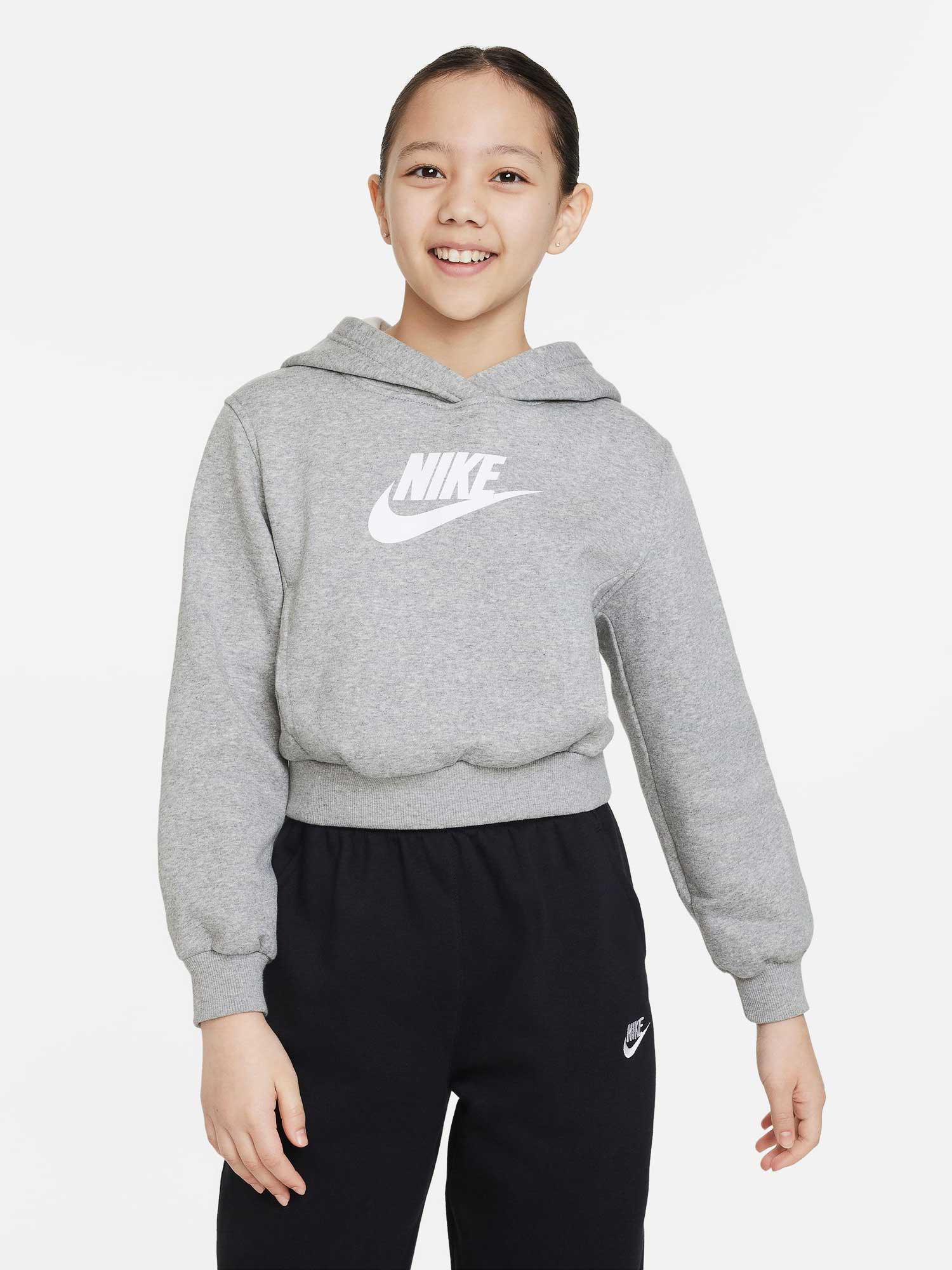 NIKE Суитшърт G NSW CLUB FLC CRP HDY HBR